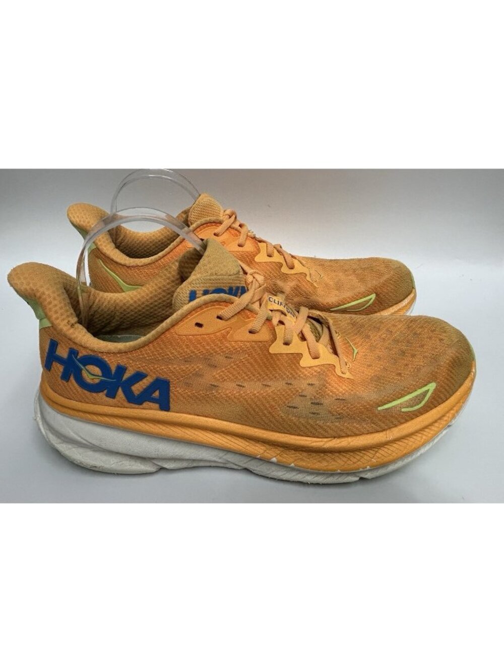 Hoka One One Mens Clifton 9 Shoes Sneakers Size 11D VOIM Orange Running 1127895